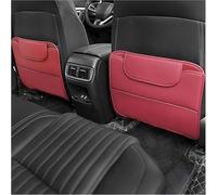 Tapis Protection Anti-Coup Pied Siège Voiture pour Ford Maverick (2021) SuperCrew 2021-2025, PU Cuir Coussin Protection du Siège Anti-Rayures Accessoires,Red