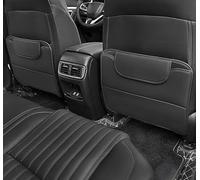 Tapis Protection Anti-Coup Pied Siège Voiture pour Kia Picanto 5-Door/Picanto 3-Door JA Ta SA 2004-2024, PU Cuir Coussin Protection du Siège Anti-Rayures Accessoires,Black