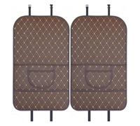 Tapis Protection Anti-Coup Pied Voiture pour Jeep Grand Cherokee 2005-2025, 2Pièces Universel Dossier Protège-Siège, Imperméable Anti-Rayures Organisateur Accessoire, F/Coffee