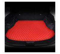 Tapis Protection Coffre pour Hyundai pour Terracan 2002-2005 2006 2007 PU Cuir Personnalisé Tapis Coffre Voiture Intérieur Démarrage Plateau À Bagages Étanche(Rouge)