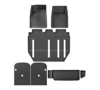 Tapis Protection Coffre pour Tesla pour Model X 2024 5/6/7 Places Doublure Coffre Protection Imperméable pour Gouvernail Gauche Tapis Sol Voiture 3D TPE(7seats 9PCS)