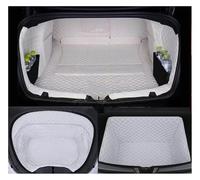 Tapis Protection Complet pour Coffre Avant Et Arrière 5 Places pour Tesla pour Modèle Y 2017-2022 2023 Protection Dossier Siège Doublure Chargement Bac Coffre(D Type White)