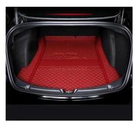 Tapis Protection Complet pour Coffre Avant Et Arrière 5 Places pour Tesla pour Modèle Y 2017-2022 2023 Protection Dossier Siège Doublure Chargement Bac Coffre(B Type Red)