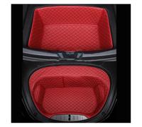 Tapis Protection Complet pour Coffre Avant Et Arrière 5 Places pour Tesla pour Modèle Y 2017-2022 2023 Protection Dossier Siège Doublure Chargement Bac Coffre(A Type Red)