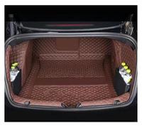 Tapis Protection Complet pour Coffre Avant Et Arrière 5 Places pour Tesla pour Modèle Y 2017-2022 2023 Protection Dossier Siège Doublure Chargement Bac Coffre(C Type Brown)