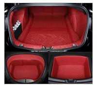 Tapis Protection Complet pour Coffre Avant Et Arrière 5 Places pour Tesla pour Modèle Y 2017-2022 2023 Protection Dossier Siège Doublure Chargement Bac Coffre(D Type Red)