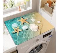 Tapis Protection Laveuse Sécheuse Coquillages D'étoiles Mer Plage Machine à Laver Tapis Couverture Absorbant Antidérapant Réfrigérateur à Micro Ondes Sans Lavage (Couleur 1,40x50cm)