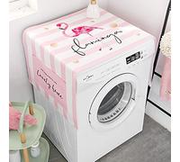 Tapis Protection Refrigerateur Housse Protege Cache Rangement Meuble Machine a Laver à Laver Rangement Frigo Housse Pour Lave Linge Rayures roses 55 X 140cm