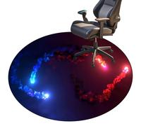 Tapis Protection Sol Chaise Bureau Gaming, Ronde Tapis Protecteur de Sol pour fauteuils de Gaming 80 cm, Tapis Chaise de Bureau, Tapis de Protection antidérapant de Plancher de Chaise de Bureau