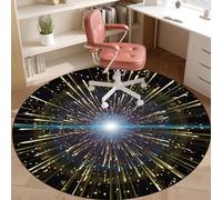 Tapis Protection Sol Chaise Bureau, Tapis Gaming Sol, Ronde Tapis de Sol Bureau, Tapis Chaise de Bureau Gaming, Protège sol Sous Chaise de Bois en Carrelage, Tapis pour Fauteuil, Tapis Rond 110 cm