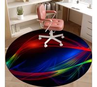 Tapis Protection Sol Chaise Bureau, Tapis Gaming Sol, Ronde Tapis de Sol Bureau, Tapis Chaise de Bureau Gaming, Protège sol Sous Chaise de Bois en Carrelage, Tapis pour Fauteuil, Tapis Rond 130 cm