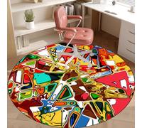 Tapis Protection Sol Chaise Bureau, Tapis Gaming Sol, Ronde Tapis de Sol Bureau, Tapis Chaise de Bureau Gaming, Protège sol Sous Chaise de Bois en Carrelage, Tapis pour Fauteuil, Tapis Rond 120 cm