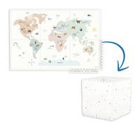 Tapis puzzle 3 en 1 Tiloo Worldmap (120 x 180 cm)