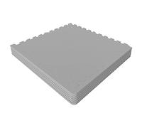 Tapis puzzle de protection avec bordures interconnectables de 1,2cm d'épaisseur en mousse EVA 18 éléments - Coloris Noir, Bleu, Gris ou Rouge