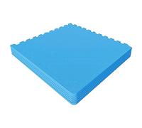 Tapis puzzle de protection avec bordures interconnectables de 1,2cm d'épaisseur en mousse EVA 18 éléments - Coloris Noir, Bleu, Gris ou Rouge
