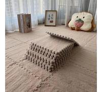 Tapis puzzle découpable à faire soi-même | Tapis de sol en mousse pelucheuse pour aire de jeu douce et antidérapante | Tapis emboîtable pour enfants et animaux domestiques