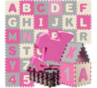 Tapis Puzzle d'éveil et de Jeu SPIELWERK, Dalles en Mousse XXL pour bébé ou Enfant Bas âge, Anti-dérapantes, Alphabet et Chiffres