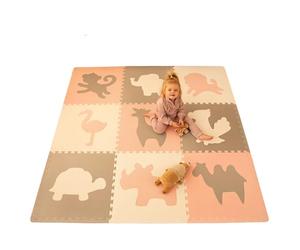 Tapis puzzle élégant Afrique, 9 plaques XXL - 20% plus épais et doux - Sans substances nocives, odeur ni entretien compliqué