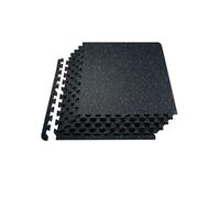 Tapis Puzzle Emboîtable 63,5×63,5cm Pour Salle de Sport Maison Noir et Blanc 12PCS