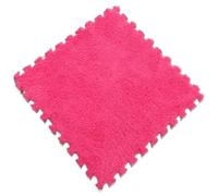 Tapis Puzzle en Mousse Douce Tapis de Sol en Peluche Douce, Tapis Chaud for pièce, carrelage Sport imbriqué for Salon et Chambre à Coucher(Rose Red,1PCS)