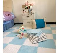 tapis puzzle en mousse, Tapis de salon doux et moelleux, tapis sol épais à emboîter for la maison, isolation phonique, peut être recadré, protège le, 10 pièces(Style C,10 pieces)