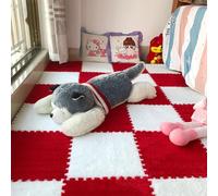 tapis puzzle en mousse, Tapis de salon doux et moelleux, tapis sol épais à emboîter for la maison, isolation phonique, peut être recadré, protège le, 10 pièces(Style S,10 pieces)