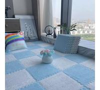 tapis puzzle en mousse, Tapis de sol en mousse EVA à poils longs, tapis salon doux et imbriqué, épais moelleux for chambre coucher(Style I)