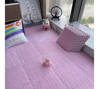 tapis puzzle en mousse, Tapis de sol en mousse EVA à poils longs, tapis salon doux et imbriqué, épais moelleux for chambre coucher(Style C)