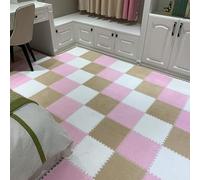 tapis puzzle en mousse, Tapis de sol puzzle Shaggy Home, isolation phonique, peut être recadré, protège le, 10 pièces(Style E)