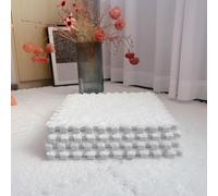 tapis puzzle en mousse, Tapis moelleux à poils longs for chambre coucher, isolation phonique, peut être recadré, protège le sol, 10 pièces(Style K,30 x 30 cm (Rectangular))