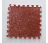 Tapis Puzzle en Peluche, Tapis de Sol en Mousse en Peluche carré Multicolore à emboîtement Lavable 16/18/20 pièces(Light Red,16pcs)