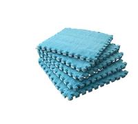 Tapis Puzzle Mousse Ensemble de 12 Tapis Puzzle en Peluche, carrés Doux et emboîtables for Une Protection Confortable dans n'importe Quelle pièce(12pcs Blue)
