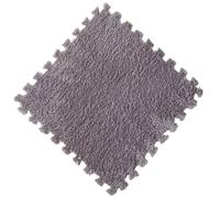 Tapis Puzzle Mousse Tapis de Puzzle en Mousse EVA Peluche, 8 pièces, for Couverture Mur à Chambre Coucher, Maison, Carreaux carrés(Light Grey)