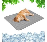 Tapis Rafraichissant Chat Et Chien, 2026 Durable Tapis Refroidissant Pour Chat Portable, Couverture Rafraichissante Chiens Chaleur Matelas Réfrigérant Animaux, Lavable, Anti-Morsures (Gris Foncé, M)