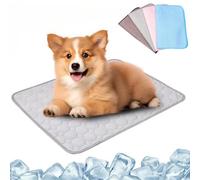 Tapis rafraichissant Chat, Tapis Fraicheur Chien, Tapis rafraichissant Animaux, Tapis Fraicheur pour Animaux de Compagnie Étanche et Facile à Nettoyer, Reste Froid Plus Longtemps (Gris, XS)