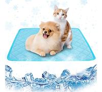 Tapis Rafraichissant Chien Gel Non Toxique, Tapis Rafraichissant Chat Keep Cool, Tapis Refrigerant pour Chien, Tapis Refroidissant pour Chien, Tapis Froid pour Chien Tissu Pet Cooling Mat (XL, Bleu)