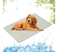 Tapis Rafraichissant Chien, Tapis Refroidissement pour Chiens Chats et Animaux de Compagnie pour l'été, Lavable pour Caisses/Chiens Chenils/Lits(Vert,40x50cm)