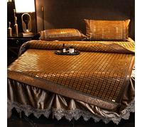 Tapis rafraîchissant d'été en bambou - Matelas double pliable pour chambre à coucher et dortoir - Léger, respirant, solution de confort écologique pour temps chaud