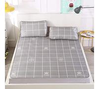 Tapis Rafraîchissant d'été Pliable avec 3D, avec Taie d'oreiller pour Plus de Confort (Taie d'oreiller 150 * 200 cm 48 * 74 cm*2)