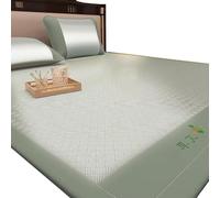 Tapis Rafraîchissant D'été : Soie Glacée Lavable Et Rotin - Technologie De Climatisation pour La Maison, L'école Et La Chambre D'étudiant(Gray,90 * 190cm/35.4 * 74.8")