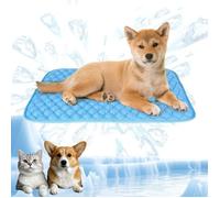 Tapis rafraîchissant pour chien AIMOONSA 60 x 50 cm - bleu, auto-refroidissant, pliable et lavable