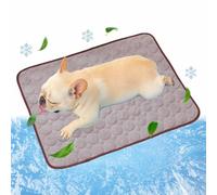 Tapis Rafraichissant Pour Chien Chat, Imperméable Tapis Fraicheur Chat Chien, Peut Être Utilisé Pendant Plusieurs Heures En Continu, Refroidit Rapidement Et Est Facile À Nettoyer (Brun, M: 56*40cm)