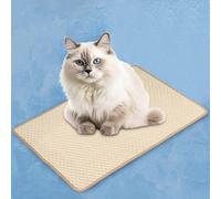 Tapis rafraîchissant pour chien et chat - 4 fois plus efficace - Idéal pour se détendre en intérieur, le camping en plein air, la literie en cage et le confort des voyages d'été (kaki, taille L)