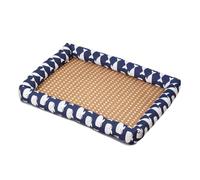Tapis rafraîchissant pour chien et chat, coussin rafraîchissant réutilisable en rotin pour chiens et chats, tapis de glace d'été pour chiot, chaton, repos (baleine, 101,6 x 127 cm)