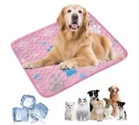 Tapis rafraîchissant pour chien, extra épais, résistant à l'usure et aux morsures, imperméable, auto-refroidissant, pliable et facile à nettoyer pour l'été pour chat (A)