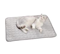Tapis Rafraichissant pour Chiens Et Chats, Fresh Pad pour Chien, Chat Coussin Chien Anti Chaleur, Matelas Réfrigérant Animaux, Portable, Lavable, Anti-Morsures (Gris, M)