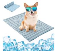 Tapis RafraîChissant Pour Chiens Et Chats,Lit RafraîChissant Portable Pour L'éTé,Tapis RéSistant Aux Griffes,AntidéRapant Et Lavable,Utilisation En IntéRieur,En ExtéRieur Et En Voiture(Bleu,XL)