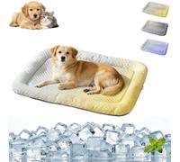 Tapis Rafraîchissant Pour Chiens Et Chats, Tapis Rafraîchissant En Soie Glacée Pour Chiens, Lit Rafraîchissant Et Respirant Pour Animaux De Compagnie En Été, Confort Moelleux Comme Un Nuage (#C,M)
