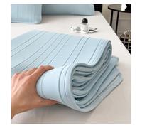 Tapis Rafraîchissant Premium pour Lit Protège Matelas Respirant pour L'été Insert de Lit Lavable pour Nuits Chaudes Compatible Lits Simples et Doubles(Sky Blue,180x200cm+2 Pillowcases)