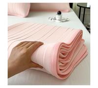 Tapis Rafraîchissant Premium pour Lit Protège Matelas Respirant pour L'été Insert de Lit Lavable pour Nuits Chaudes Compatible Lits Simples et Doubles(Pink,180x200cm+2 Pillowcases)